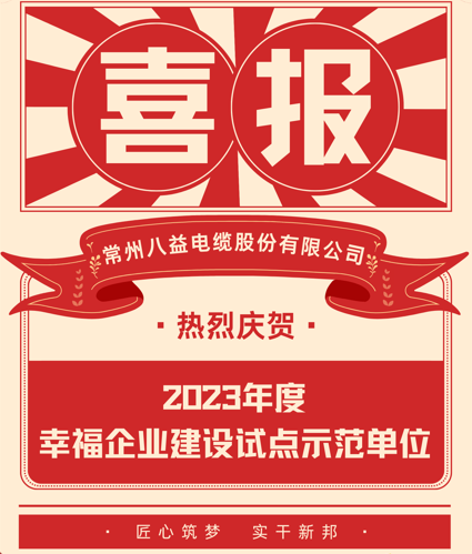 喜訊 八益入選23年度幸福企業(yè)建設試點示范單位！